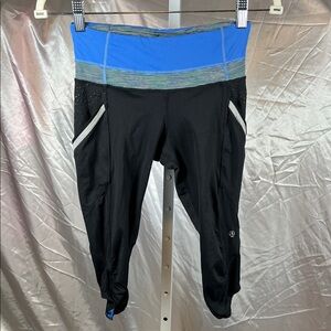 lululemon athletica Black and Blue Leggings 0274